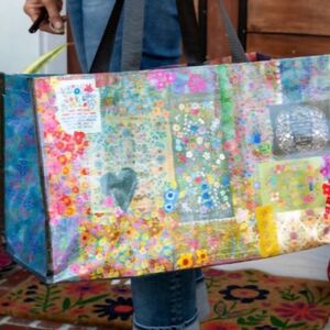 NATURAL LIFE Colorful Floral Storage Tote